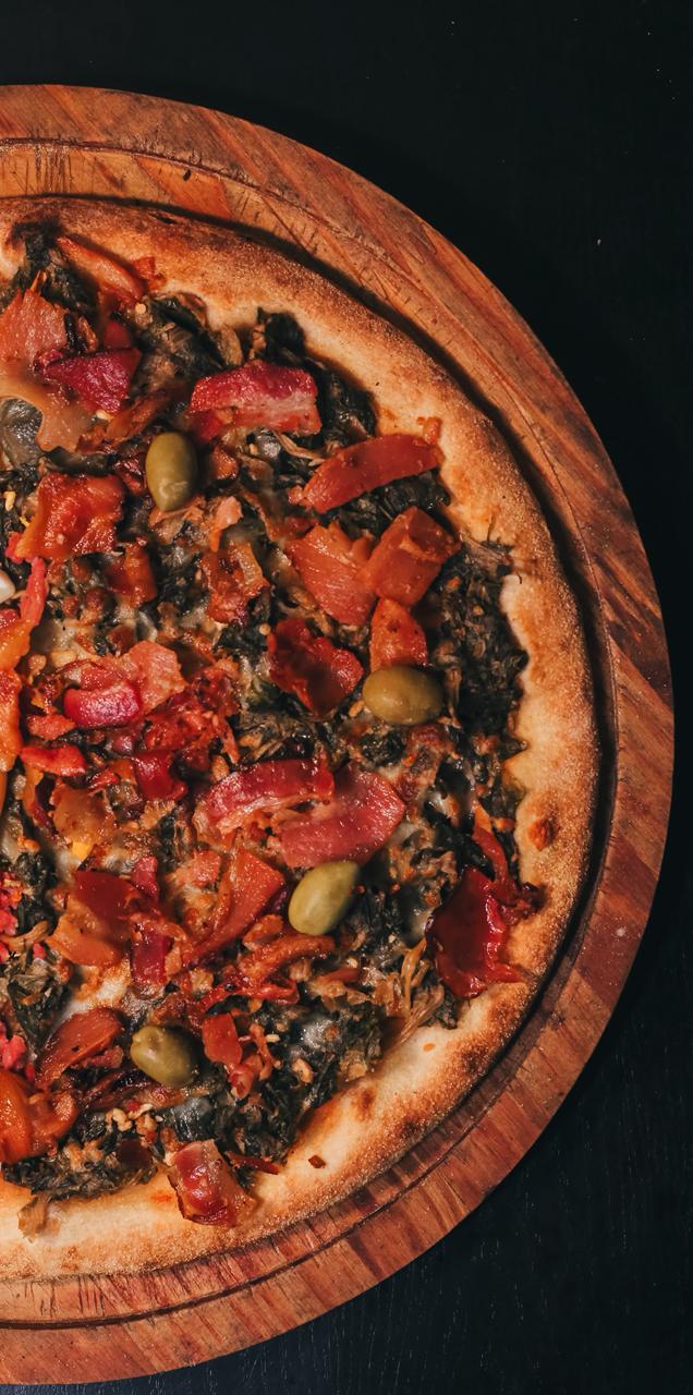 Pizza Escarola com Bacon